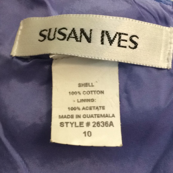 NWT Susan Ives size 10 Blue Dress Above Knee Cute - Picture 7 of 7